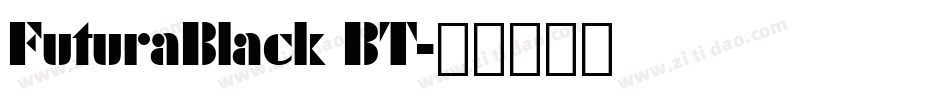 FuturaBlack BT字体转换